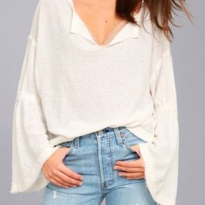 Free people thermal with bell sleeves